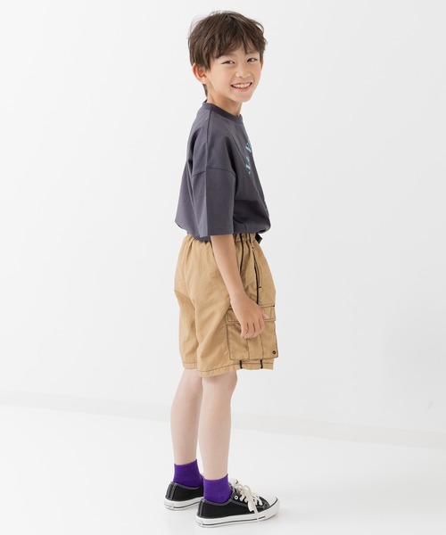 JAM & LINK(ジャムアンドリンク)の「ナイロン脇ラインカーゴハーフパンツ(その他パンツ・キッズ・ブラック/カーキ/ベージュ/ブラウン・100cm/110cm/120cm/130cm/140cm/150cm/160cm)」の7枚目の写真