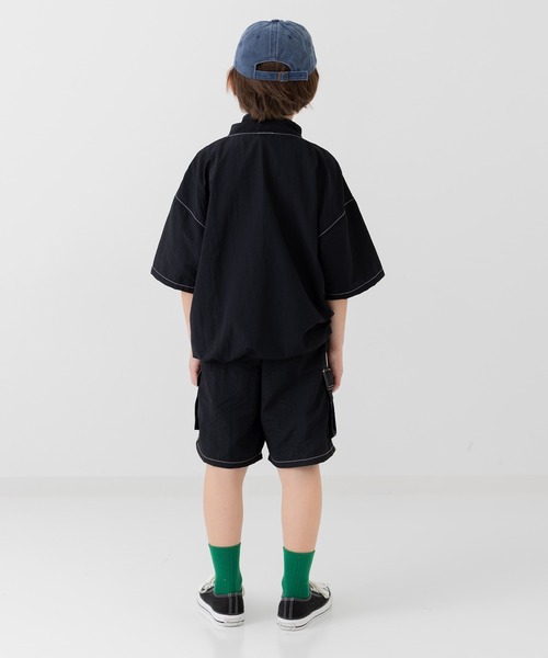 JAM & LINK(ジャムアンドリンク)の「ナイロン脇ラインカーゴハーフパンツ(その他パンツ・キッズ・ブラック/カーキ/ベージュ/ブラウン・100cm/110cm/120cm/130cm/140cm/150cm/160cm)」の10枚目の写真