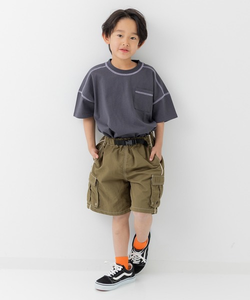 JAM & LINK(ジャムアンドリンク)の「ナイロン脇ラインカーゴハーフパンツ(その他パンツ・キッズ・ブラック/カーキ/ベージュ/ブラウン・100cm/110cm/120cm/130cm/140cm/150cm/160cm)」の17枚目の写真