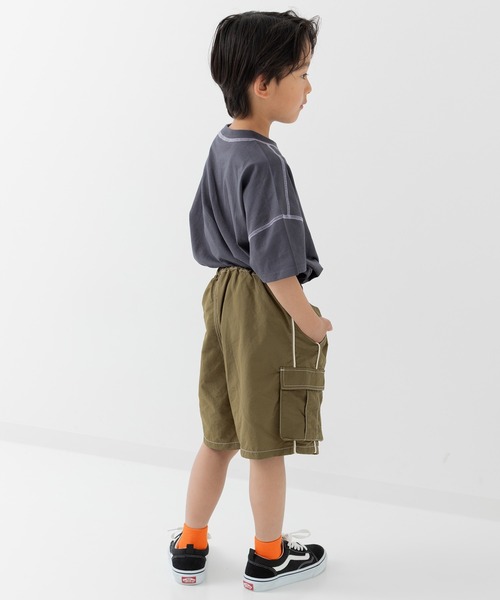 JAM & LINK(ジャムアンドリンク)の「ナイロン脇ラインカーゴハーフパンツ(その他パンツ・キッズ・ブラック/カーキ/ベージュ/ブラウン・100cm/110cm/120cm/130cm/140cm/150cm/160cm)」の18枚目の写真