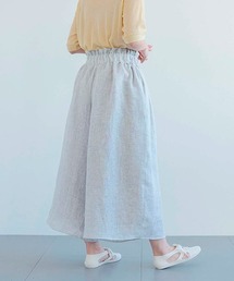 D（ディー）の「リネンチェック キュロットワイドパンツ（その他パンツ）」