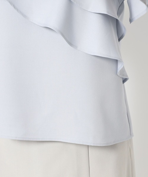 mysty woman（ミスティウーマン）の「【WEB限定】メニーフリルブラウス  499731（シャツ/ブラウス・レディース・オフホワイト/ライトグリーン/ブラウン/ライトブルー/ブラック・FREE）」の12枚目の写真