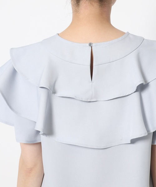 mysty woman（ミスティウーマン）の「【WEB限定】メニーフリルブラウス  499731（シャツ/ブラウス・レディース・オフホワイト/ライトグリーン/ブラウン/ライトブルー/ブラック・FREE）」の11枚目の写真