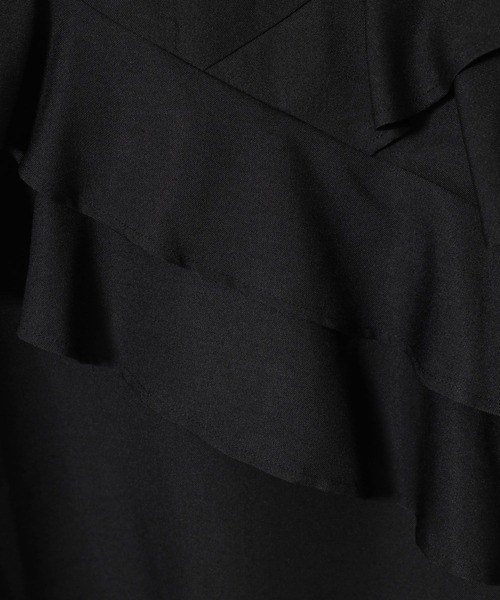 mysty woman（ミスティウーマン）の「【WEB限定】メニーフリルブラウス  499731（シャツ/ブラウス・レディース・オフホワイト/ライトグリーン/ブラウン/ライトブルー/ブラック・FREE）」の9枚目の写真