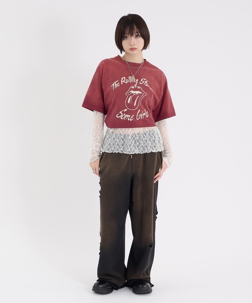 Perushu（ペルーシュ）の「CROSS DAMAGE SWEAT PANTS クロスダメージスウェットパンツ（スウェットパンツ・メンズ・ブラウン/ネイビー/ブラック・LARGE/MEDIUM）」の10枚目の写真