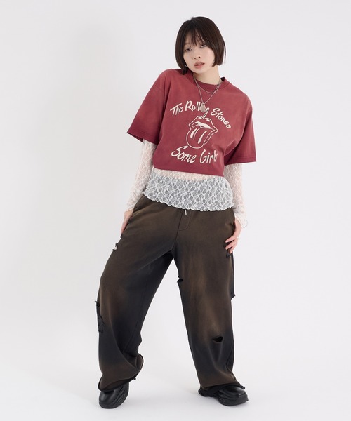 Perushu（ペルーシュ）の「CROSS DAMAGE SWEAT PANTS クロスダメージスウェットパンツ（スウェットパンツ・メンズ・ブラウン/ネイビー/ブラック・LARGE/MEDIUM）」の11枚目の写真