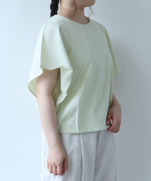 tシャツ ライトポンチオフショルプルオーバー レディース yuni（ユニ ）の「△ハイパワーポンチウィングドスリーブプル
