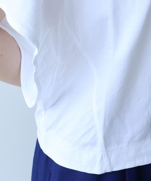 yuni（ユニ　）の「●ハイパワーポンチウィングドスリーブプルオーバー（Tシャツ/カットソー・レディース・ボルドー/ホワイト/ブラック/イエロー・FREE）」の5枚目の写真