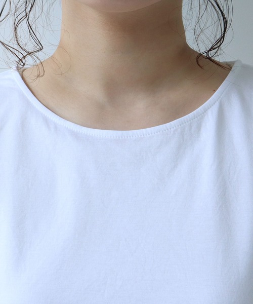 yuni（ユニ　）の「●ハイパワーポンチウィングドスリーブプルオーバー（Tシャツ/カットソー・レディース・ボルドー/ホワイト/ブラック/イエロー・FREE）」の8枚目の写真