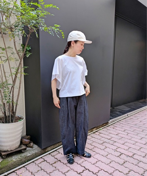 yuni（ユニ　）の「●ハイパワーポンチウィングドスリーブプルオーバー（Tシャツ/カットソー・レディース・ボルドー/ホワイト/ブラック/イエロー・FREE）」の11枚目の写真