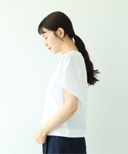 yuni（ユニ　）の「●ハイパワーポンチウィングドスリーブプルオーバー（Tシャツ/カットソー・レディース・ボルドー/ホワイト/ブラック/イエロー・FREE）」の15枚目の写真
