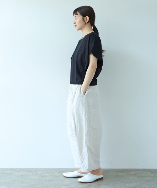 yuni（ユニ　）の「●ハイパワーポンチウィングドスリーブプルオーバー（Tシャツ/カットソー・レディース・ボルドー/ホワイト/ブラック/イエロー・FREE）」の20枚目の写真