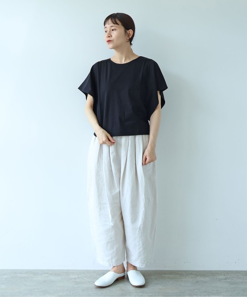 yuni（ユニ　）の「●ハイパワーポンチウィングドスリーブプルオーバー（Tシャツ/カットソー・レディース・ボルドー/ホワイト/ブラック/イエロー・FREE）」の19枚目の写真