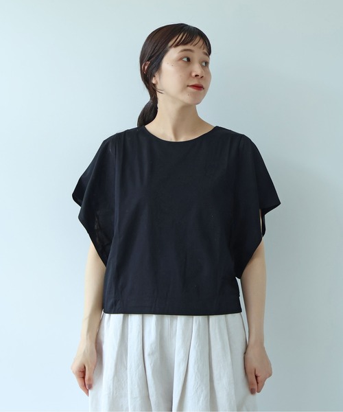 yuni（ユニ　）の「●ハイパワーポンチウィングドスリーブプルオーバー（Tシャツ/カットソー・レディース・ボルドー/ホワイト/ブラック/イエロー・FREE）」の22枚目の写真