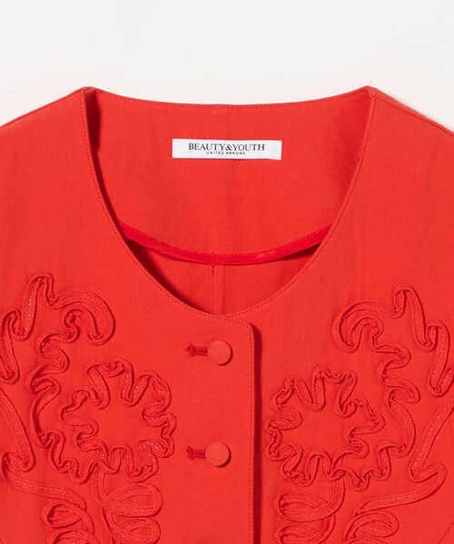 BEAUTY&YOUTH UNITED ARROWS（ビューティーアンドユースユナイテッドアローズ）の「コットンテープ エンブロイダリー ベスト（ベスト・レディース・レッド/ブラック/ナチュラル・FREE）」の18枚目の写真