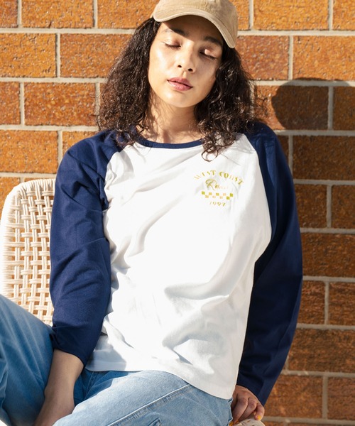 anap mimpi（アナップミンピ）の「配色 ラグラン ワンポイント 刺繍 ロングスリーブ Tシャツ（Tシャツ/カットソー・レディース・ネイビー/グリーン/ダークグレー・FREE）」の17枚目の写真