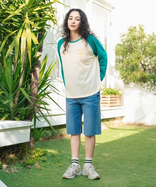 anap mimpi（アナップミンピ）の「配色 ラグラン ワンポイント 刺繍 ロングスリーブ Tシャツ（Tシャツ/カットソー・レディース・ネイビー/グリーン/ダークグレー・FREE）」の16枚目の写真