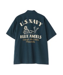 《WEB&DEPOT限定》COTTON LINEN SHIRT "BLUE ANGELS" / コットンリネンシャツ ブルーエンジェルス / AVIREX / アヴィレックス