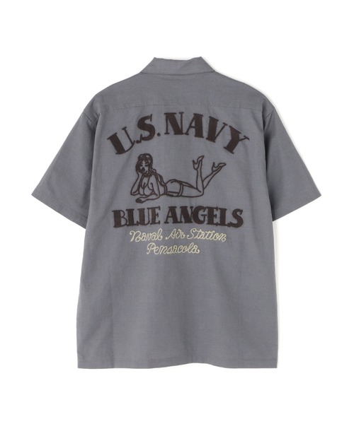 AVIREX（アヴィレックス）の「《WEB&DEPOT限定》COTTON LINEN SHIRT "BLUE ANGELS" / コットンリネンシャツ ブルーエンジェルス / AVIREX / アヴィレックス（シャツ/ブラウス・メンズ・モカ/ネイビー/ブラック・MEDIUM/LARGE/X-LARGE/XX-LARGE）」の5枚目の写真