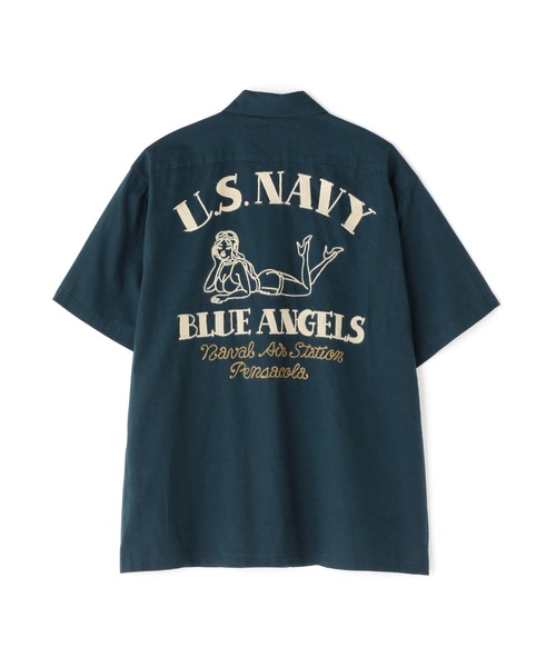 AVIREX（アヴィレックス）の「《WEB&DEPOT限定》COTTON LINEN SHIRT "BLUE ANGELS" / コットンリネンシャツ ブルーエンジェルス / AVIREX / アヴィレックス（シャツ/ブラウス・メンズ・モカ/ネイビー/ブラック・MEDIUM/LARGE/X-LARGE/XX-LARGE）」の11枚目の写真