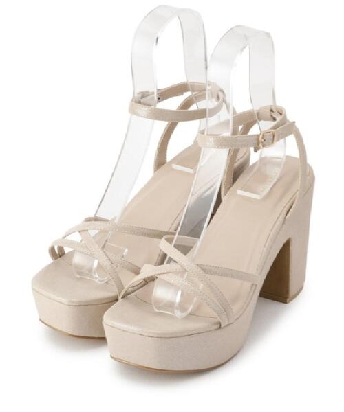 ESPERANZA（エスペランサ）の「厚底アンクルベルトサンダル（サンダル・レディース・ゴールド系/ブラック系・S/M/L/LL）」の3枚目の写真