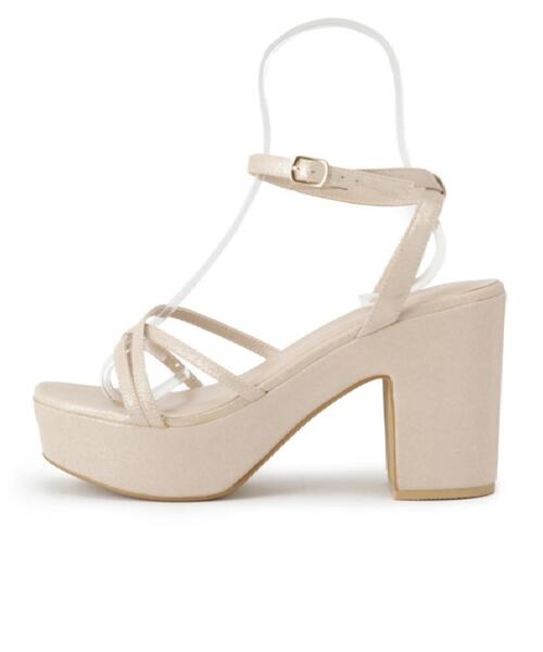 ESPERANZA（エスペランサ）の「厚底アンクルベルトサンダル（サンダル・レディース・ゴールド系/ブラック系・S/M/L/LL）」の5枚目の写真