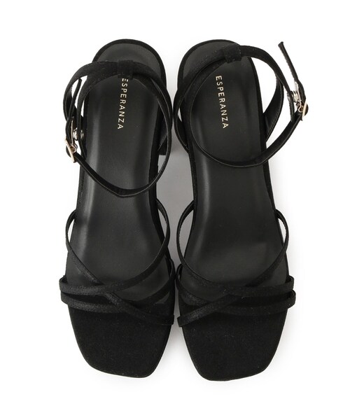 ESPERANZA（エスペランサ）の「厚底アンクルベルトサンダル（サンダル・レディース・ゴールド系/ブラック系・S/M/L/LL）」の7枚目の写真