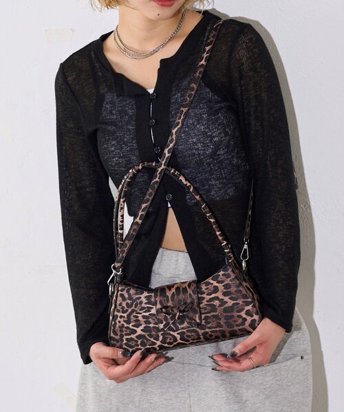 WHO'S WHO gallery（フーズフーギャラリー）の「【2way/ハンド・ショルダー】レオパードショルダーバッグ（ハンドバッグ・レディース・ブラウン・FREE）」の3枚目の写真