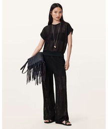 ALLSAINTS | GIANA CROCHET LADDER WIDE LEG TROUSERS | GIANA クロシェ ラダー ワイド レッグ トラウザー(その他パンツ)