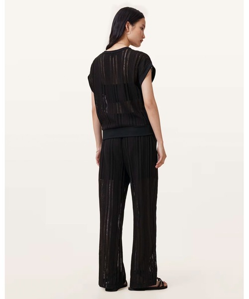 ALLSAINTS(オールセインツ)の「GIANA CROCHET LADDER WIDE LEG TROUSERS | GIANA クロシェ ラダー ワイド レッグ トラウザー(その他パンツ・レディース・ブラック・S/M/XS)」の6枚目の写真