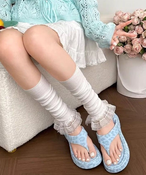 AsRiRe（アスリレイ）の「かわいい美脚サンダル　厚底レオパード柄付き（サンダル・レディース・ピンク/ブラウン/ブルー/ブラック・S/M/L）」の22枚目の写真