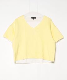Drawer ドロワー Tシャツ・カットソー 黄 1(S位) 0197625L0021 Drawer ドロワー レディース Tシャツ・カットソー サイズ：1(S位
