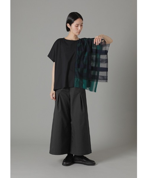 ZUCCa / S チュールチェック / カットソー(M black(26)): SALE