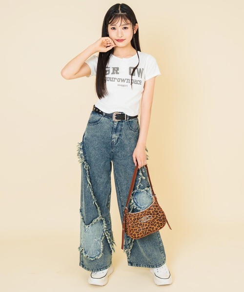 ANAP GｉRL（アナップガール）の「シルバープレート付き 2WAYミニバッグ（ショルダーバッグ・キッズ・ブルー/ブラック/ベージュ・FREE）」の6枚目の写真