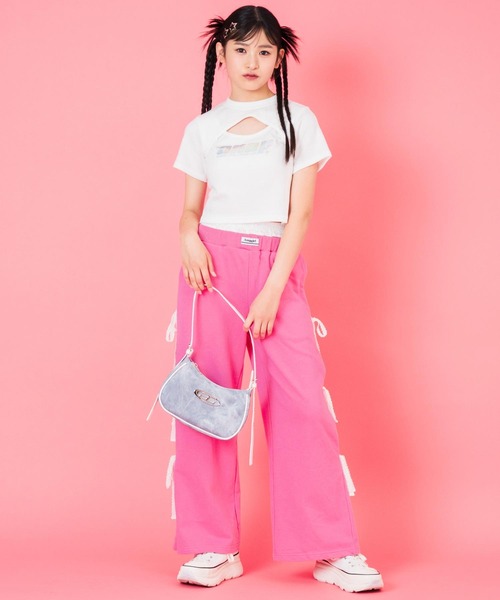 ANAP GｉRL（アナップガール）の「シルバープレート付き 2WAYミニバッグ（ショルダーバッグ・キッズ・ブルー/ブラック/ベージュ・FREE）」の8枚目の写真