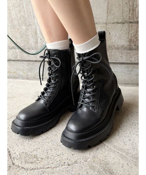 EVRIS（エヴリス）の「レースアップワークブーツ（ブーツ・レディース・その他1/ブラック・SMALL/MEDIUM/LARGE）」の14枚目の写真