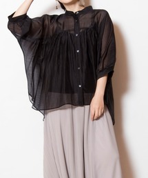 シアードルマンギャザーブラウス