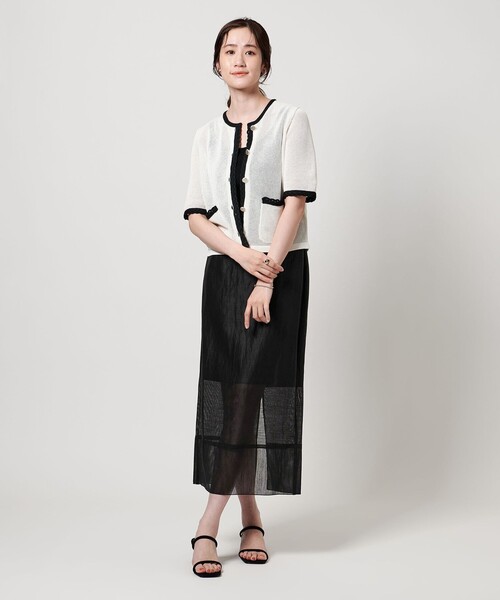 UNITED ARROWS(ユナイテッドアローズ)の「AKIHA ラミー タイトスカート(スカート・レディース・ブラック/ターコイズブルー系・36/38)」の6枚目の写真