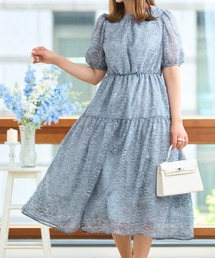 カットジャカード プリント シアーワンピース Prima Scherrer