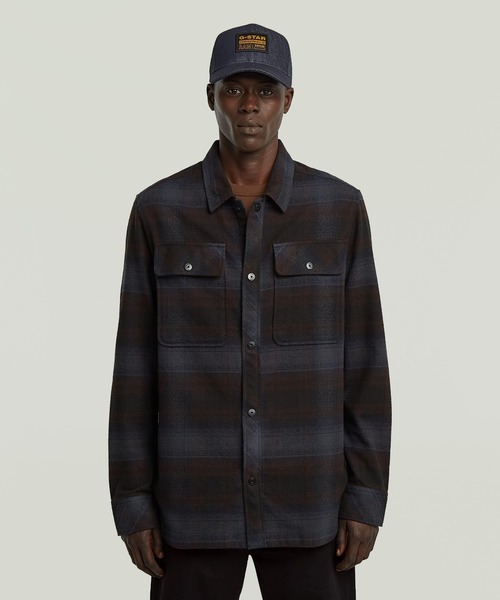 G-STAR（ジースター）の「【Safari Online掲載】GPO OVERSHIRT/オンブレチェックシャツジャケット（シャツ/ブラウス・メンズ・チェック/ブラック系その他・X-SMALL/SMALL/MEDIUM/LARGE/X-LARGE）」の2枚目の写真