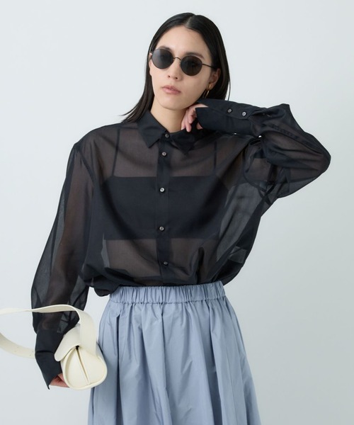 Chaos（カオス）の「Chaos(カオス)/エルヴェシャツ（Tシャツ/カットソー・レディース・ホワイト/ダークネイビー・FREE）」の16枚目の写真