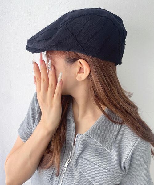 WEGO（ウィゴー）の「WEGO/フリンジデザインハンチング（キャスケット・レディース・ホワイト/ブラック・FREE）」の6枚目の写真