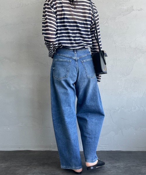 新品 RED CARD Sunrise ハイウエストワイドデニムパンツ 22 新品 RED CARD Sunrise ハイウエストワイドデニムパンツ 22