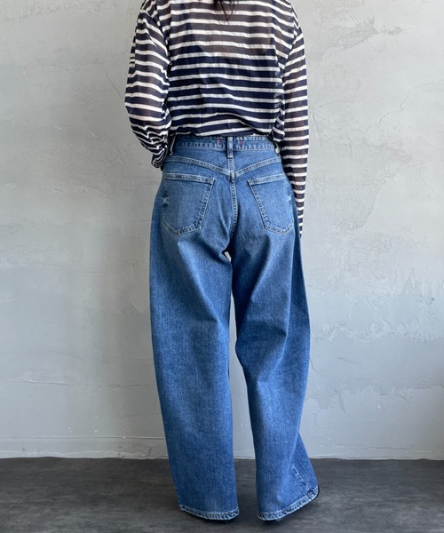 RED CARD TOKYO（レッドカード）の「[RED CARD/レッドカード] MONTANA ハイライズ ワイド カーブデニム（デニムパンツ・レディース・インディゴブルー・22/23/25/24）」の4枚目の写真