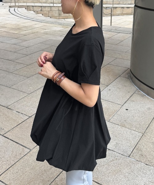 JENNE(ジェンヌ)の「JENNEクールバルーンTシャツ(Tシャツ/カットソー・レディース・イエロー/ホワイト/ブラック/ネイビー・SMALL/MEDIUM/LARGE)」の11枚目の写真