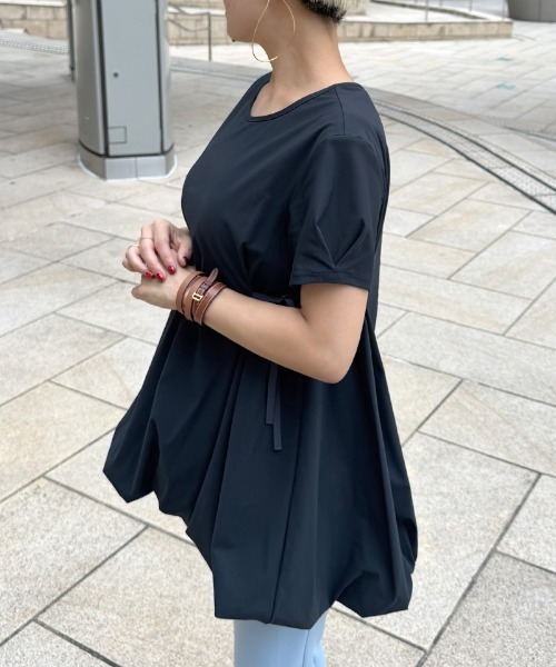 JENNE(ジェンヌ)の「JENNEクールバルーンTシャツ(Tシャツ/カットソー・レディース・イエロー/ホワイト/ブラック/ネイビー・SMALL/MEDIUM/LARGE)」の22枚目の写真