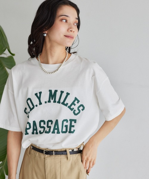 tシャツ BARNYARDSTORM / ヴィンテージカレッジBIGTシャツ「吸水速乾・JAPAN FABRIC」 レディース BARNYARDSTORM / ヴィンテージカレッジBIGTシャツ【吸水速乾