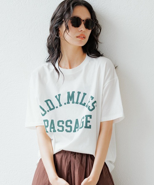 BARNYARDSTORM（バンヤードストーム）の「BARNYARDSTORM / ヴィンテージカレッジBIGTシャツ【吸水速乾・JAPAN FABRIC】（Tシャツ/カットソー・レディース・ブラウン/ホワイト・FREE）」の3枚目の写真