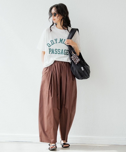 BARNYARDSTORM（バンヤードストーム）の「BARNYARDSTORM / ヴィンテージカレッジBIGTシャツ【吸水速乾・JAPAN FABRIC】（Tシャツ/カットソー・レディース・ブラウン/ホワイト・FREE）」の6枚目の写真