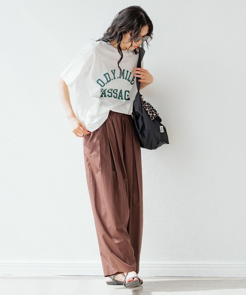 BARNYARDSTORM（バンヤードストーム）の「BARNYARDSTORM / ヴィンテージカレッジBIGTシャツ【吸水速乾・JAPAN FABRIC】（Tシャツ/カットソー・レディース・ブラウン/ホワイト・FREE）」の8枚目の写真